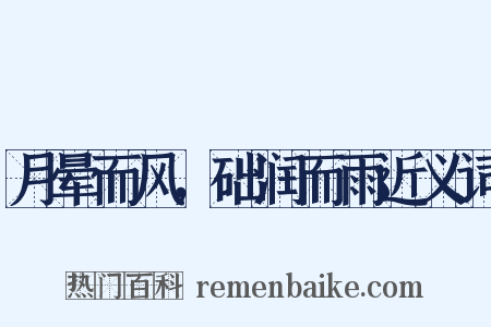 月晕而风，础润而雨近义词是什么意思的图片